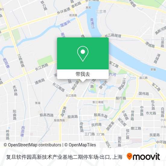 复旦软件园高新技术产业基地二期停车场-出口地图