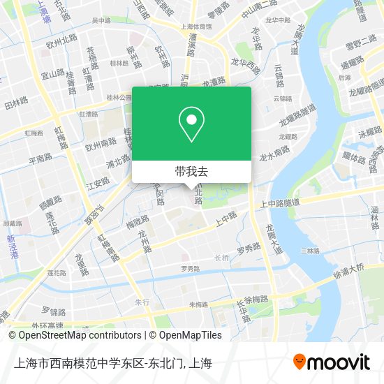 上海市西南模范中学东区-东北门地图