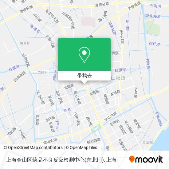 上海金山区药品不良反应检测中心(东北门)地图