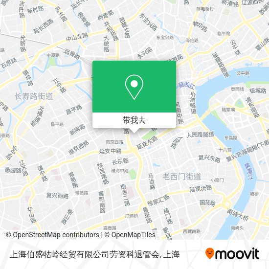上海伯盛牯岭经贸有限公司劳资科退管会地图