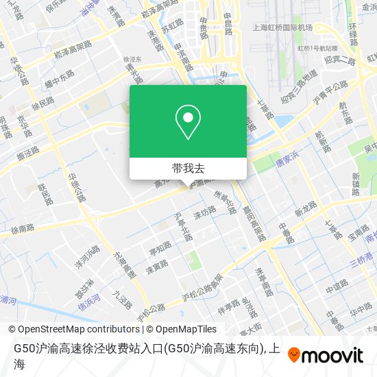 G50沪渝高速徐泾收费站入口(G50沪渝高速东向)地图