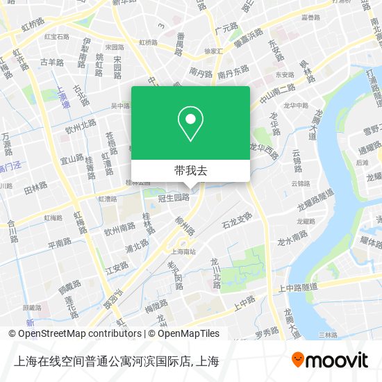 上海在线空间普通公寓河滨国际店地图