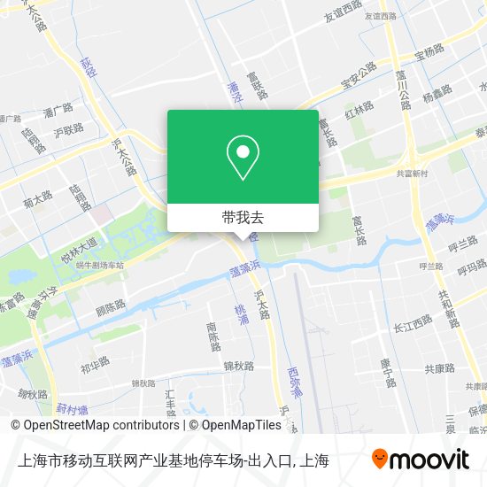 上海市移动互联网产业基地停车场-出入口地图