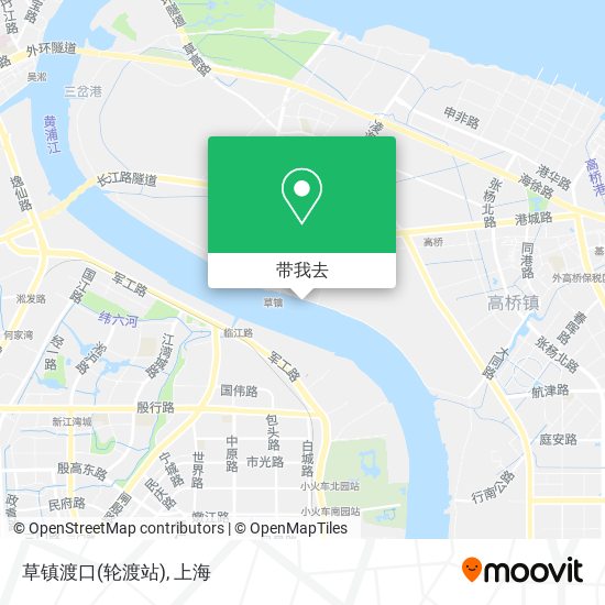 草镇渡口(轮渡站)地图