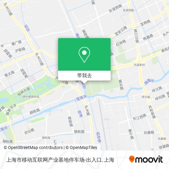 上海市移动互联网产业基地停车场-出入口地图