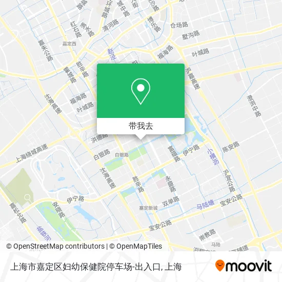 上海市嘉定区妇幼保健院停车场-出入口地图