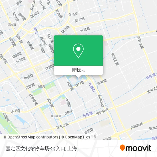 嘉定区文化馆停车场-出入口地图