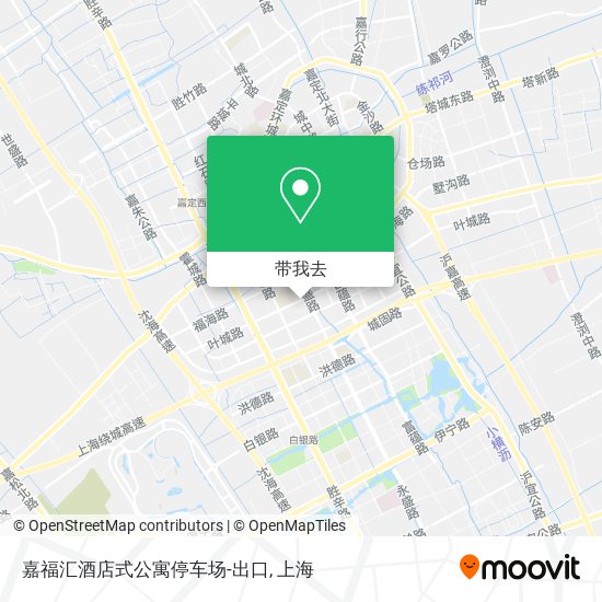 嘉福汇酒店式公寓停车场-出口地图