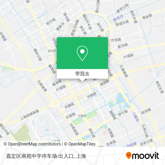 嘉定区南苑中学停车场-出入口地图