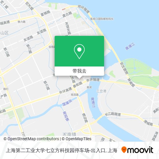 上海第二工业大学七立方科技园停车场-出入口地图