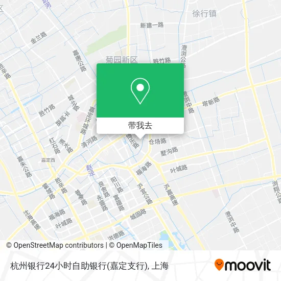 杭州银行24小时自助银行(嘉定支行)地图