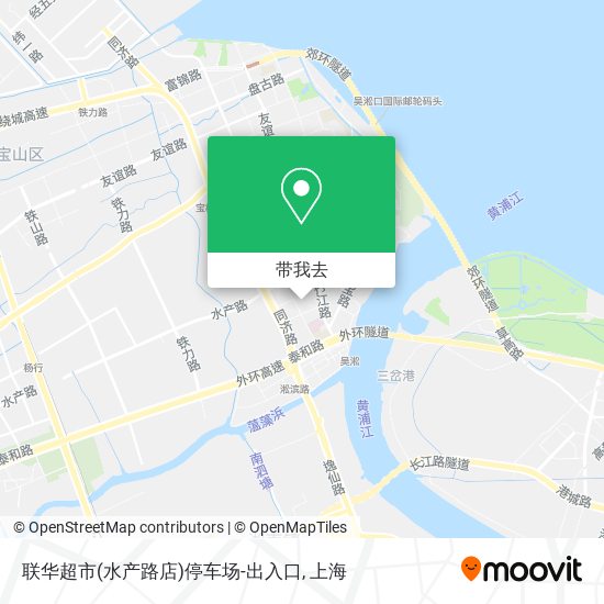 联华超市(水产路店)停车场-出入口地图