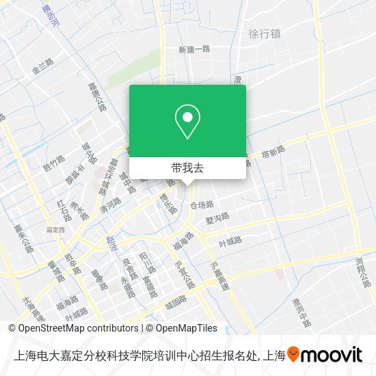 上海电大嘉定分校科技学院培训中心招生报名处地图