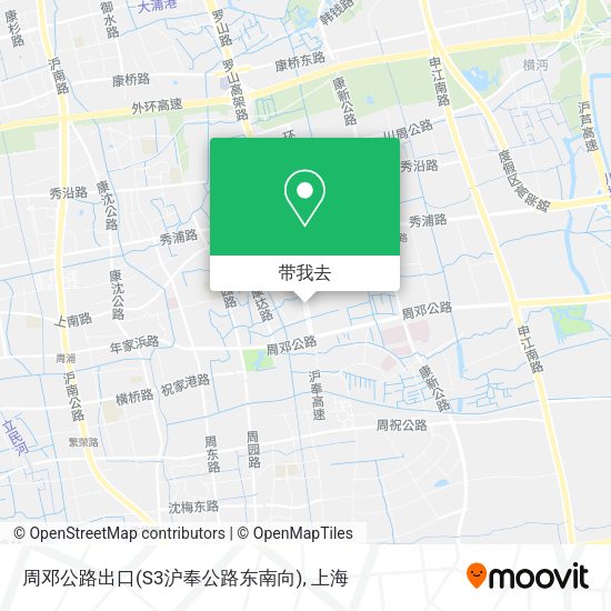 周邓公路出口(S3沪奉公路东南向)地图