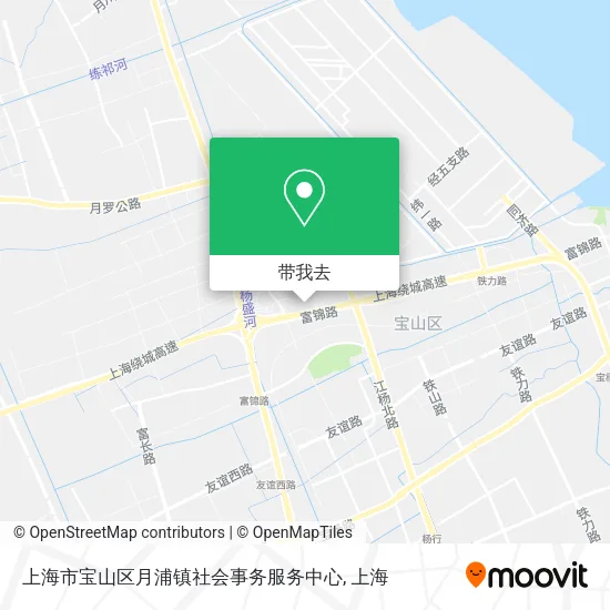 上海市宝山区月浦镇社会事务服务中心地图
