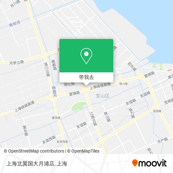 上海北翼国大月浦店地图