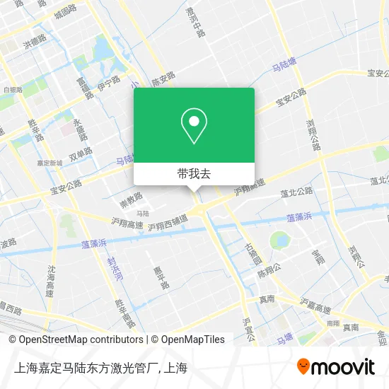 上海嘉定马陆东方激光管厂地图