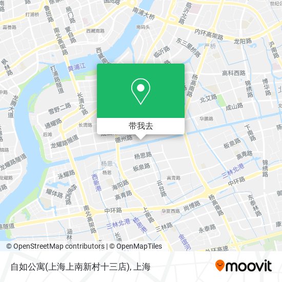 自如公寓(上海上南新村十三店)地图