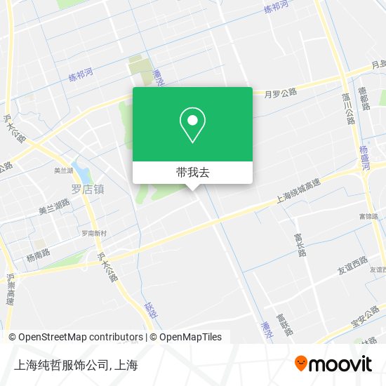 上海纯哲服饰公司地图