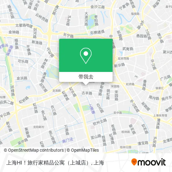 上海HI！旅行家精品公寓（上城店）地图