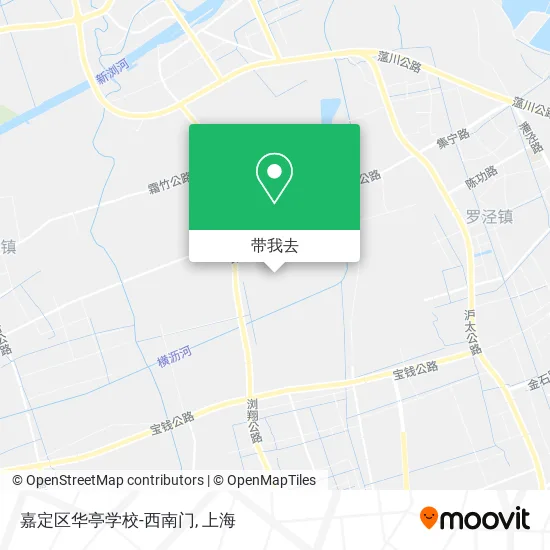 嘉定区华亭学校-西南门地图