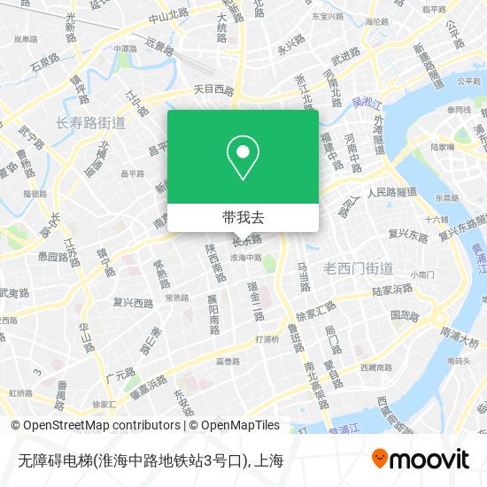无障碍电梯(淮海中路地铁站3号口)地图
