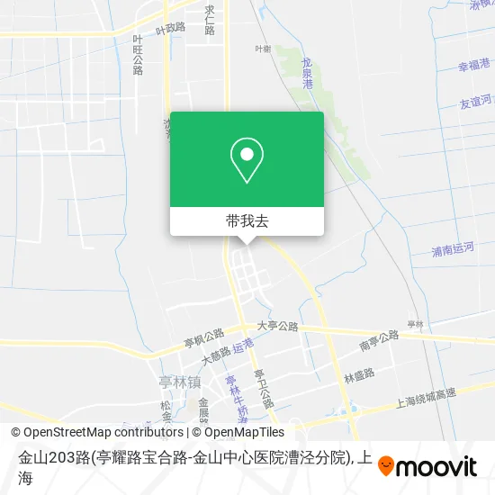 金山203路(亭耀路宝合路-金山中心医院漕泾分院)地图