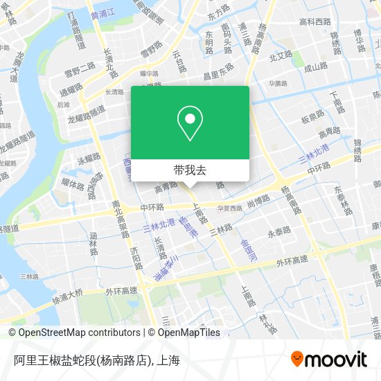 阿里王椒盐蛇段(杨南路店)地图