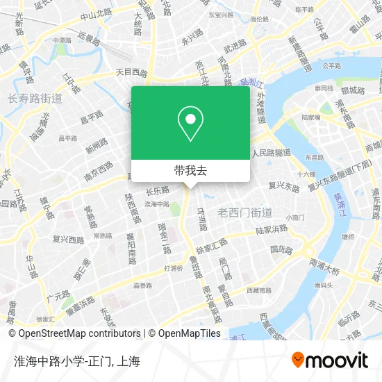 淮海中路小学-正门地图