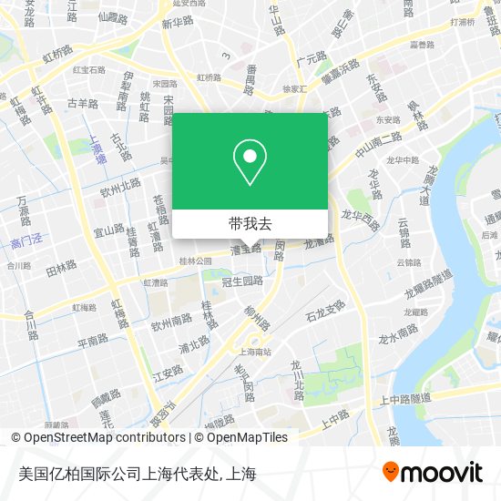 美国亿柏国际公司上海代表处地图