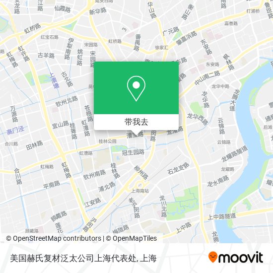 美国赫氏复材泛太公司上海代表处地图