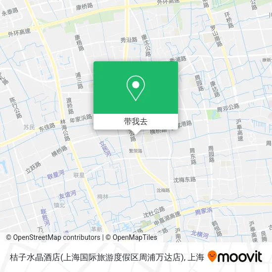 桔子水晶酒店(上海国际旅游度假区周浦万达店)地图
