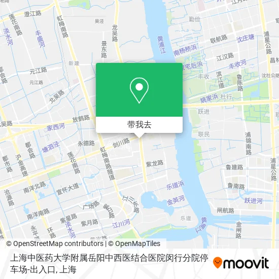 上海中医药大学附属岳阳中西医结合医院闵行分院停车场-出入口地图