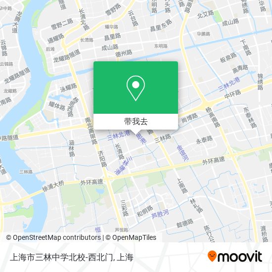上海市三林中学北校-西北门地图