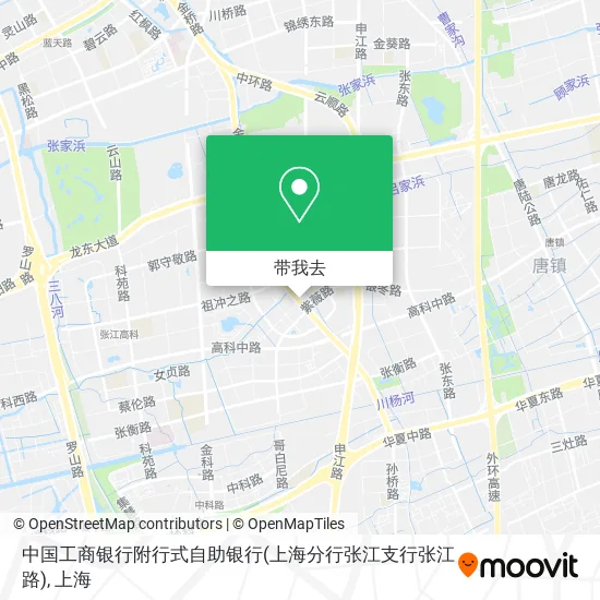 中国工商银行附行式自助银行(上海分行张江支行张江路)地图