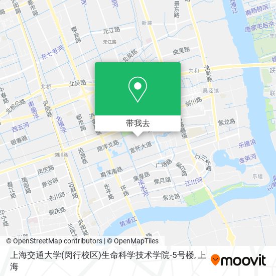 上海交通大学(闵行校区)生命科学技术学院-5号楼地图