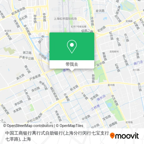 中国工商银行离行式自助银行(上海分行闵行七宝支行七莘路)地图