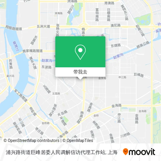 浦兴路街道巨峰居委人民调解信访代理工作站地图