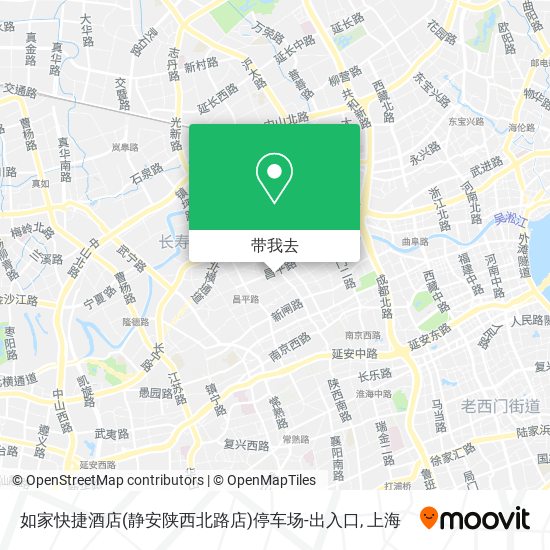 如家快捷酒店(静安陕西北路店)停车场-出入口地图