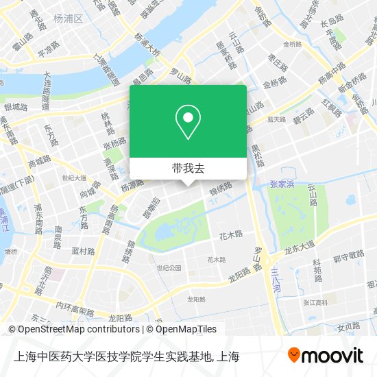 上海中医药大学医技学院学生实践基地地图