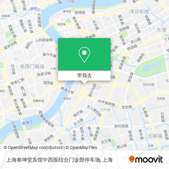 上海泰坤堂东馆中西医结合门诊部停车场地图