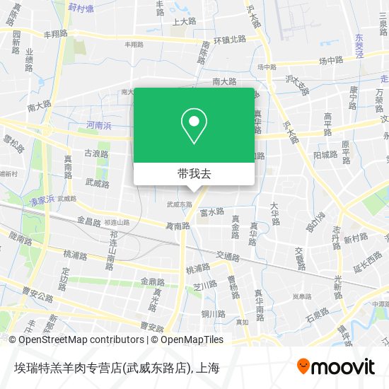 埃瑞特羔羊肉专营店(武威东路店)地图