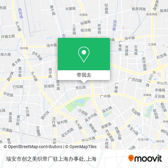 瑞安市创之美织带厂驻上海办事处地图