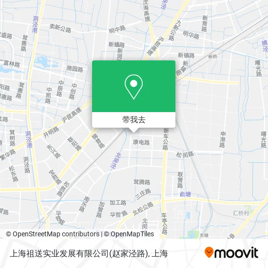 上海祖送实业发展有限公司(赵家泾路)地图