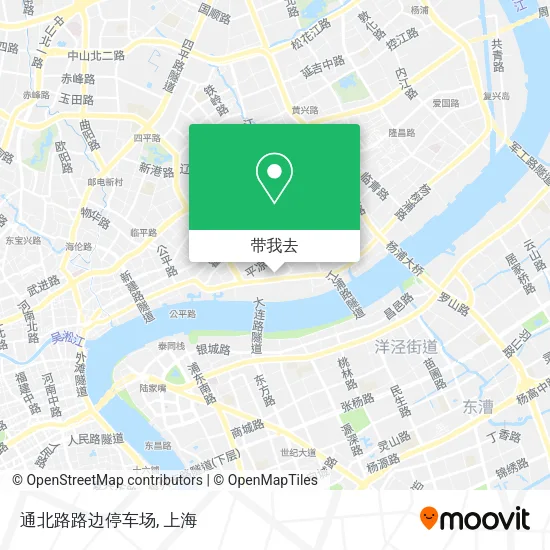 通北路路边停车场地图