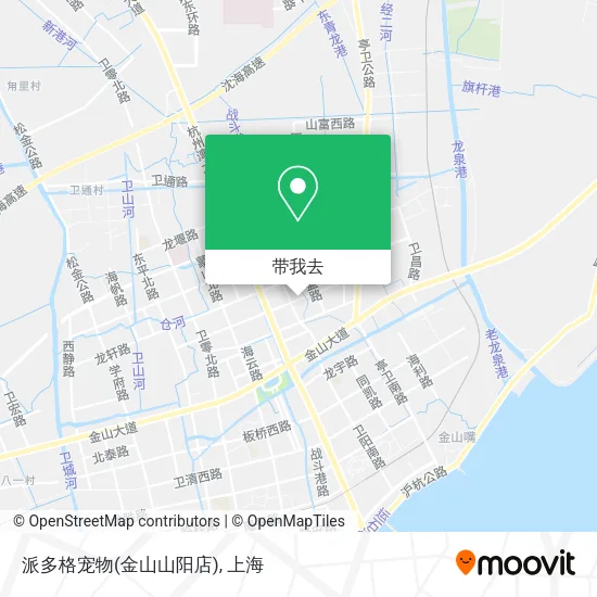 派多格宠物(金山山阳店)地图