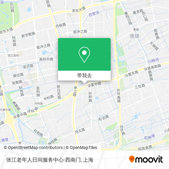 张江老年人日间服务中心-西南门地图