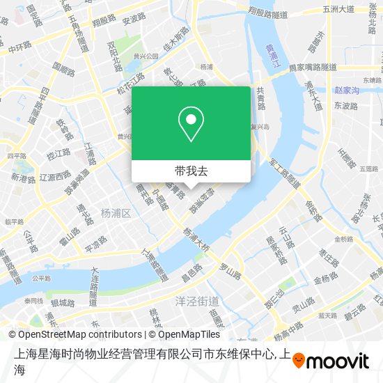 上海星海时尚物业经营管理有限公司市东维保中心地图