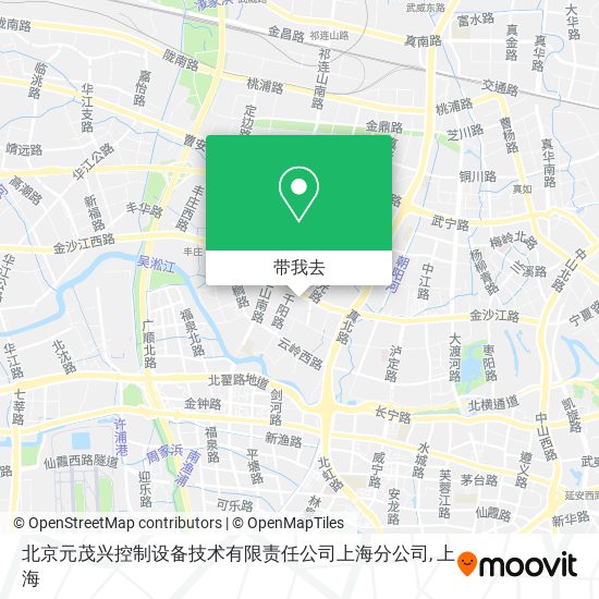 北京元茂兴控制设备技术有限责任公司上海分公司地图