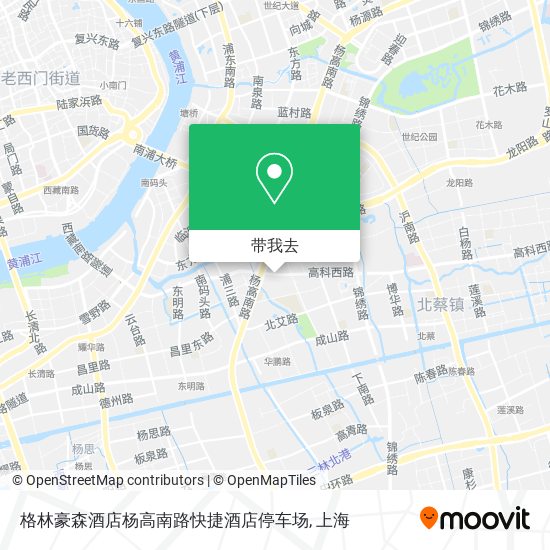 格林豪森酒店杨高南路快捷酒店停车场地图
